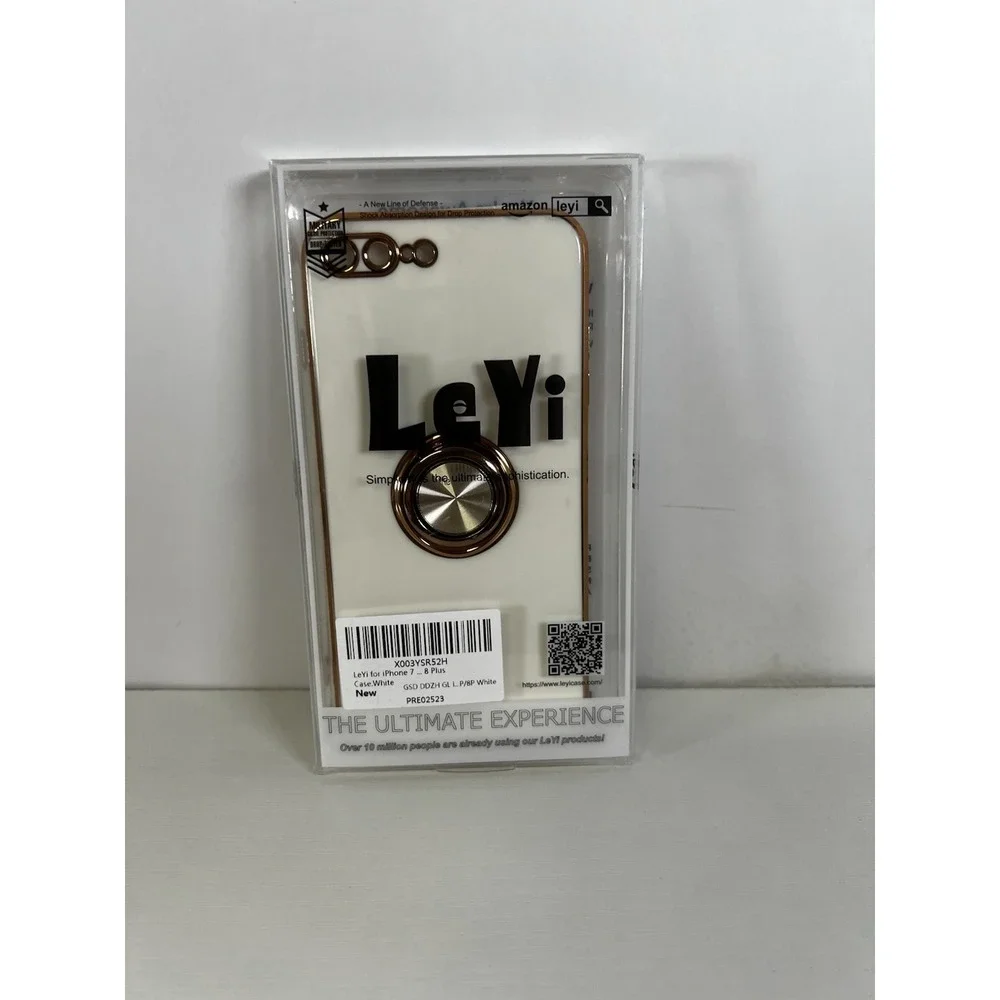 LeYi Phone Case iPhone 7 Plus Ring Holder‎ Rose Gold Clear